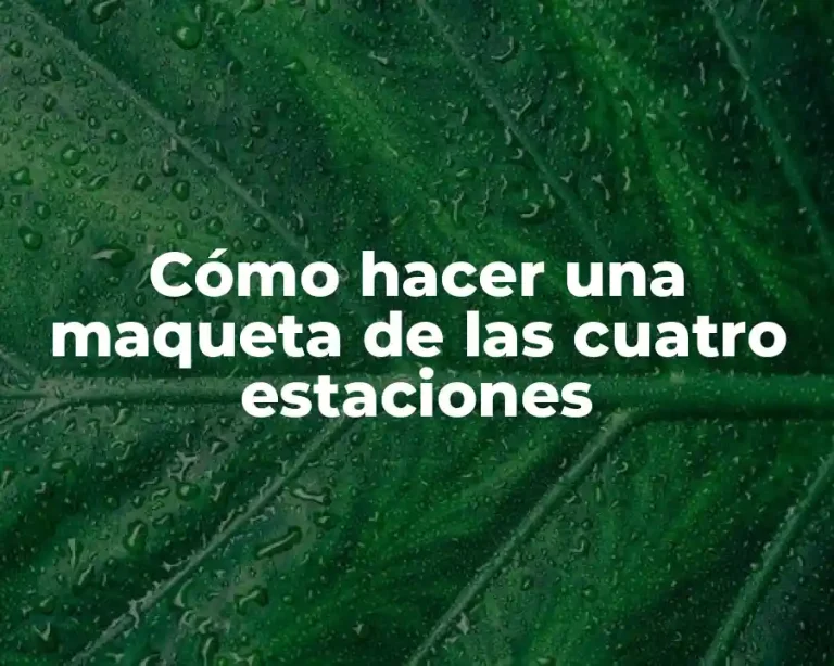 Cómo hacer una maqueta de las cuatro estaciones