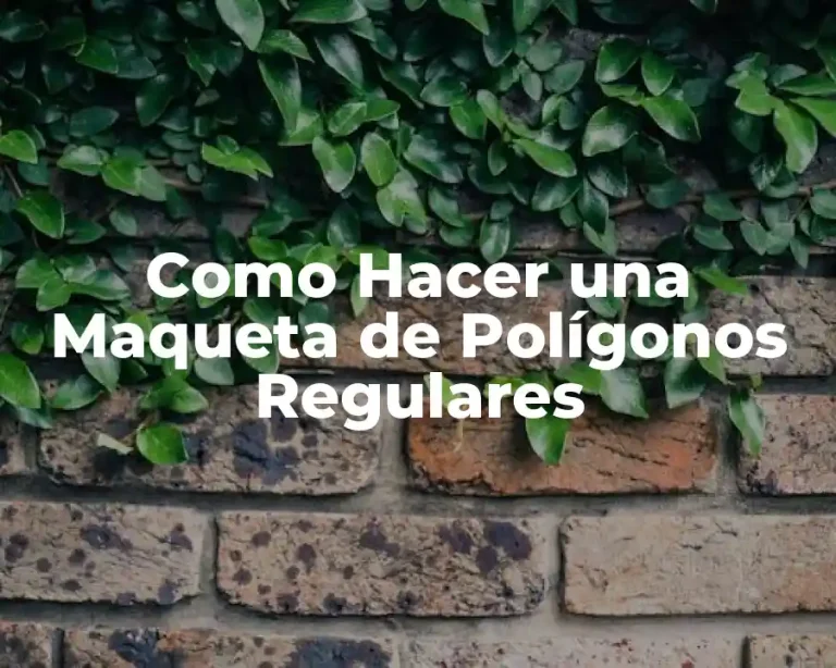 Como Hacer una Maqueta de Polígonos Regulares
