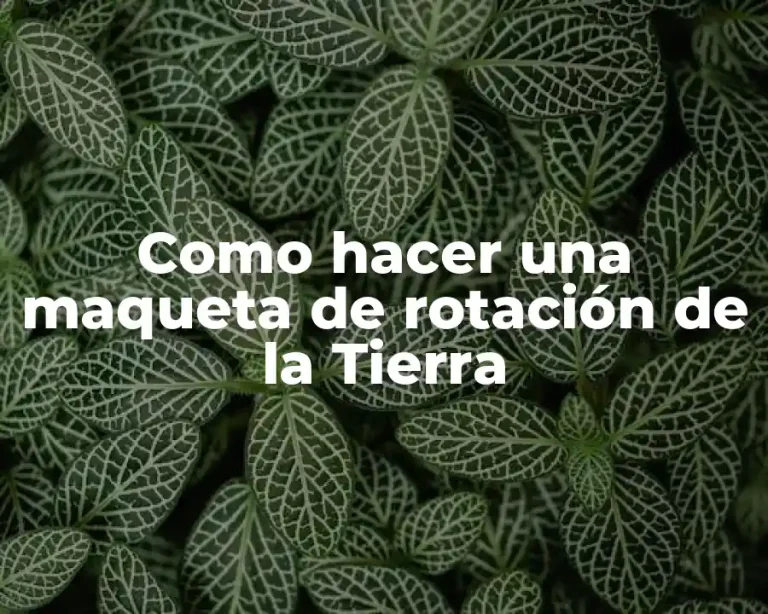 Como hacer una maqueta de rotación de la Tierra