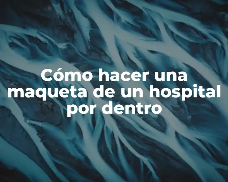 Cómo hacer una maqueta de un hospital por dentro