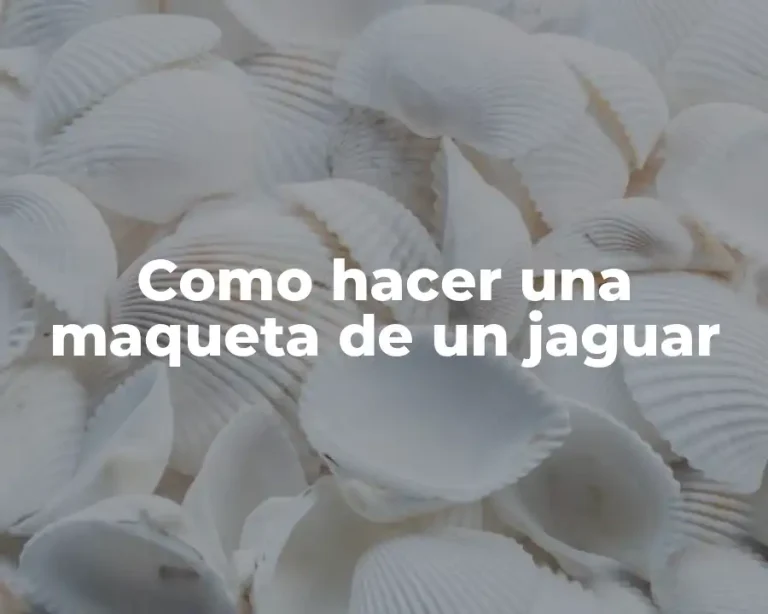 Como hacer una maqueta de un jaguar