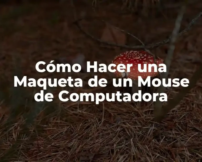 Cómo Hacer una Maqueta de un Mouse de Computadora