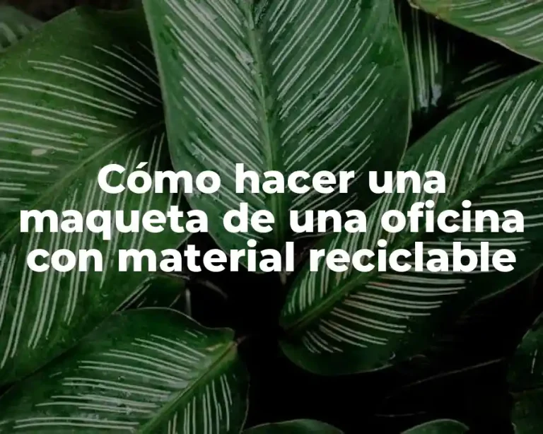 Cómo hacer una maqueta de una oficina con material reciclable