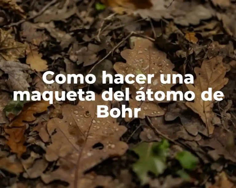 Como hacer una maqueta del átomo de Bohr