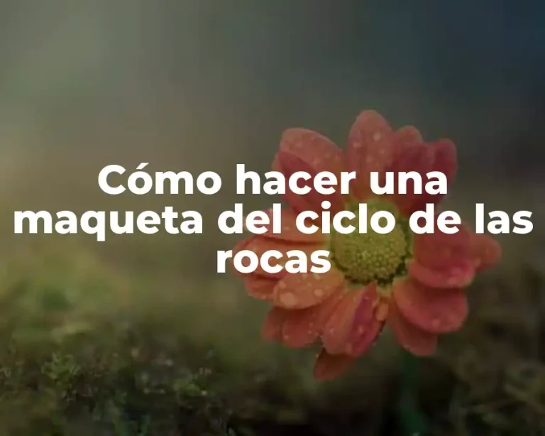 Cómo hacer una maqueta del ciclo de las rocas