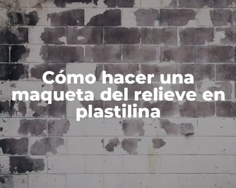 Cómo hacer una maqueta del relieve en plastilina