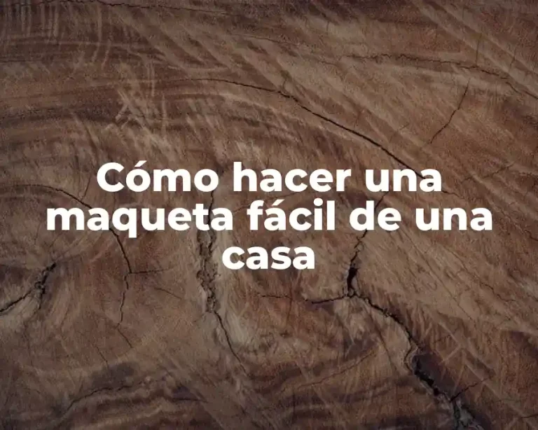 Cómo hacer una maqueta fácil de una casa