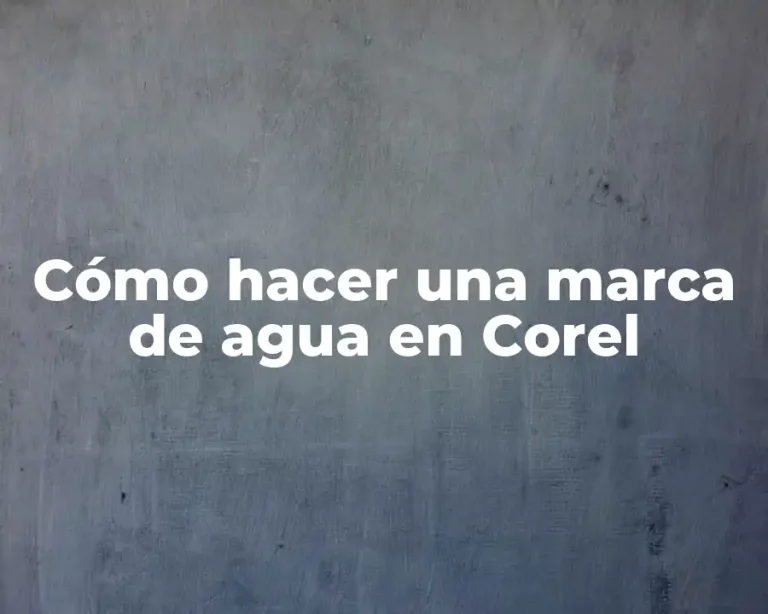 Cómo hacer una marca de agua en Corel