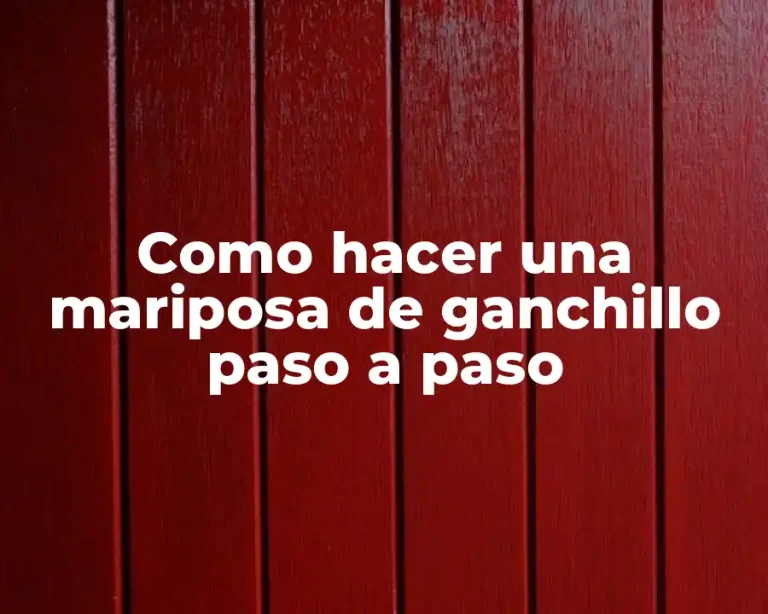 Como hacer una mariposa de ganchillo paso a paso