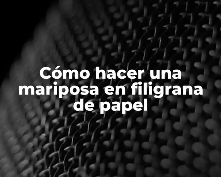 Cómo hacer una mariposa en filigrana de papel