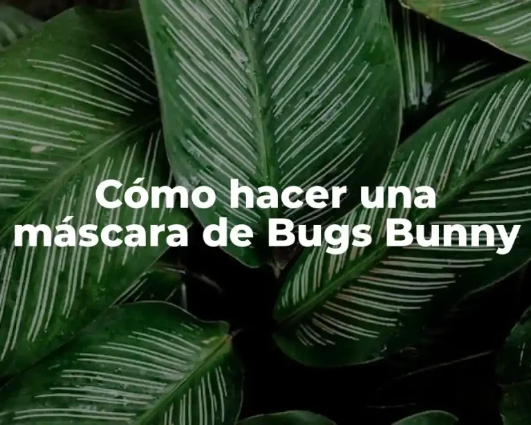 Cómo hacer una máscara de Bugs Bunny