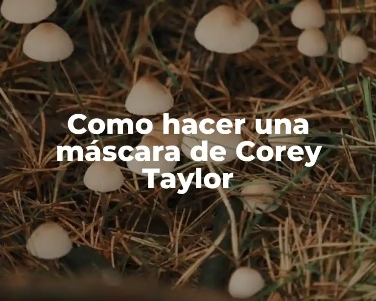 Como hacer una máscara de Corey Taylor