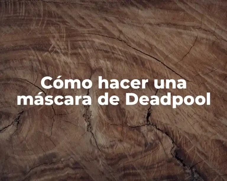 Cómo hacer una máscara de Deadpool