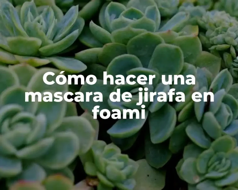 Cómo hacer una mascara de jirafa en foami