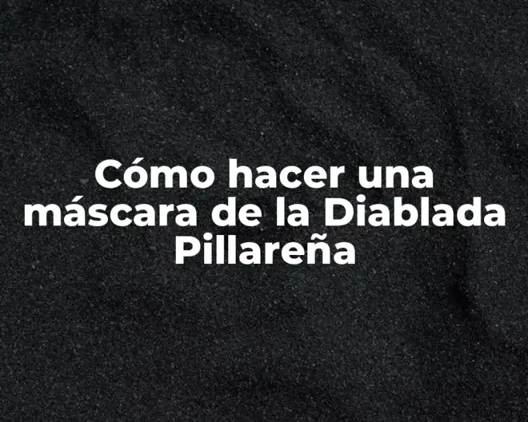 Cómo hacer una máscara de la Diablada Pillareña