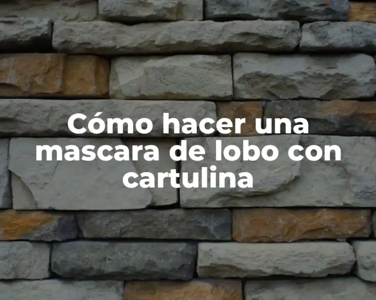 Cómo hacer una mascara de lobo con cartulina