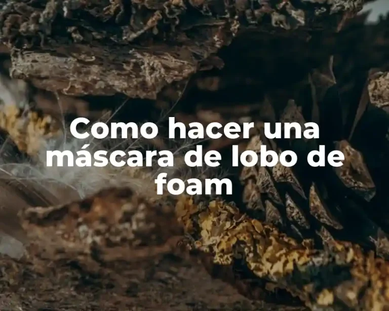 Como hacer una máscara de lobo de foam