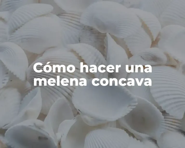 Cómo hacer una melena concava
