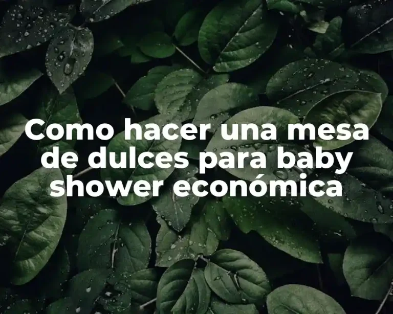 Como hacer una mesa de dulces para baby shower económica