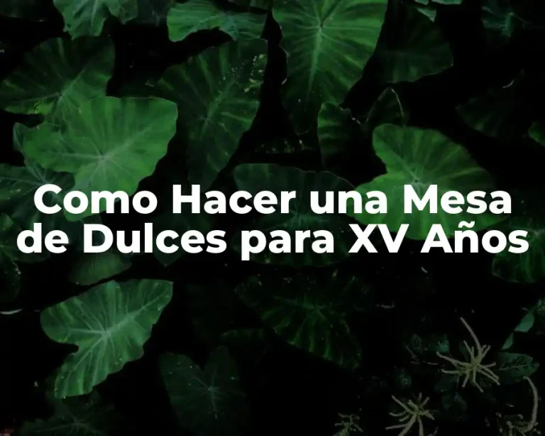 Como Hacer una Mesa de Dulces para XV Años