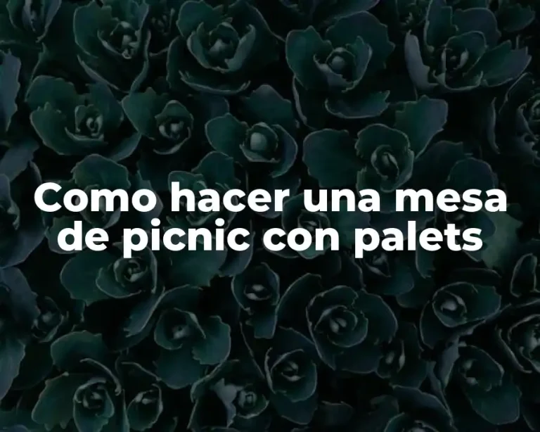 Como hacer una mesa de picnic con palets