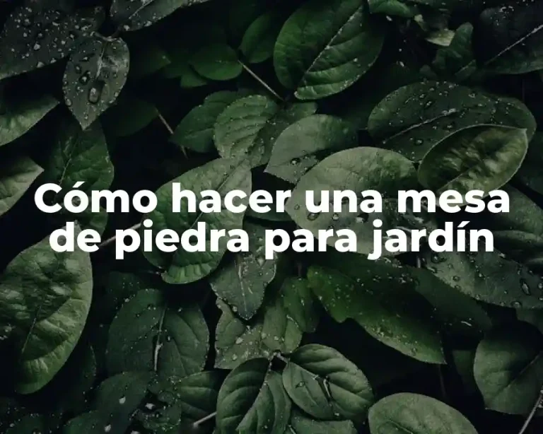Cómo hacer una mesa de piedra para jardín