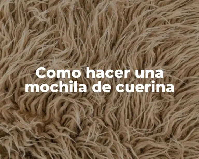Como hacer una mochila de cuerina