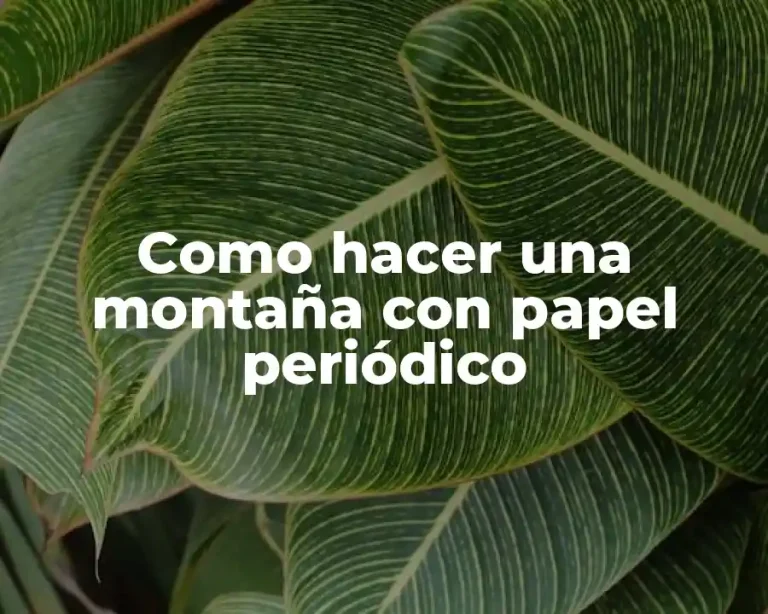 Como hacer una montaña con papel periódico