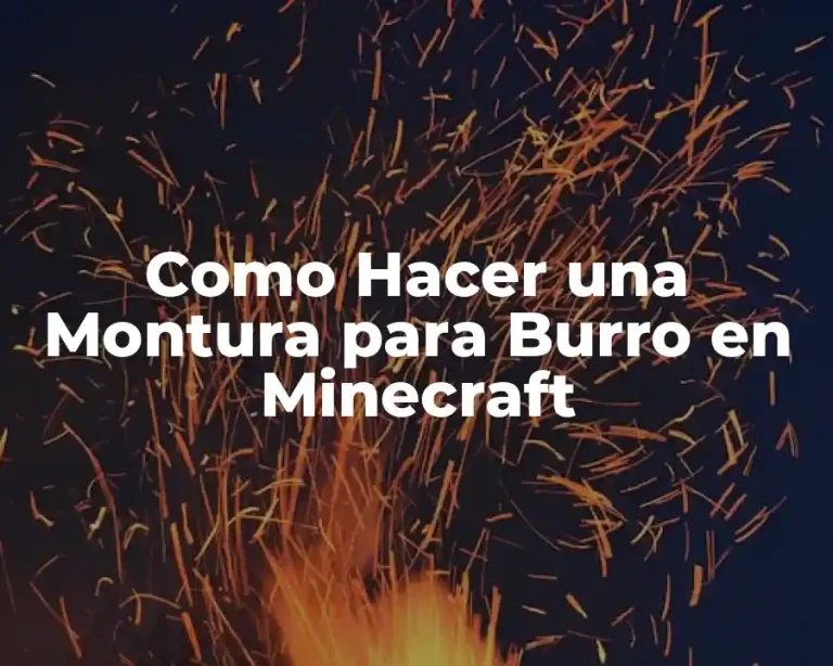 Como Hacer una Montura para Burro en Minecraft