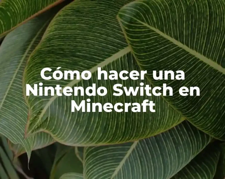 Cómo hacer una Nintendo Switch en Minecraft
