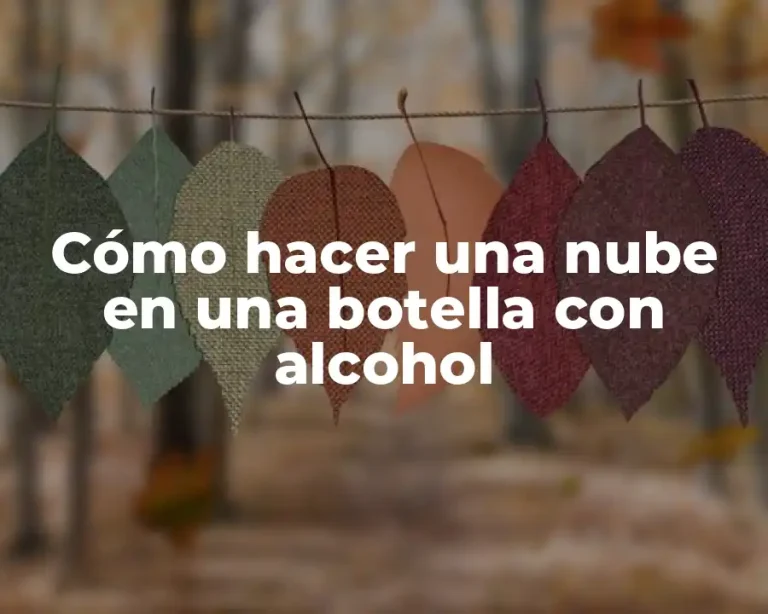 Cómo hacer una nube en una botella con alcohol