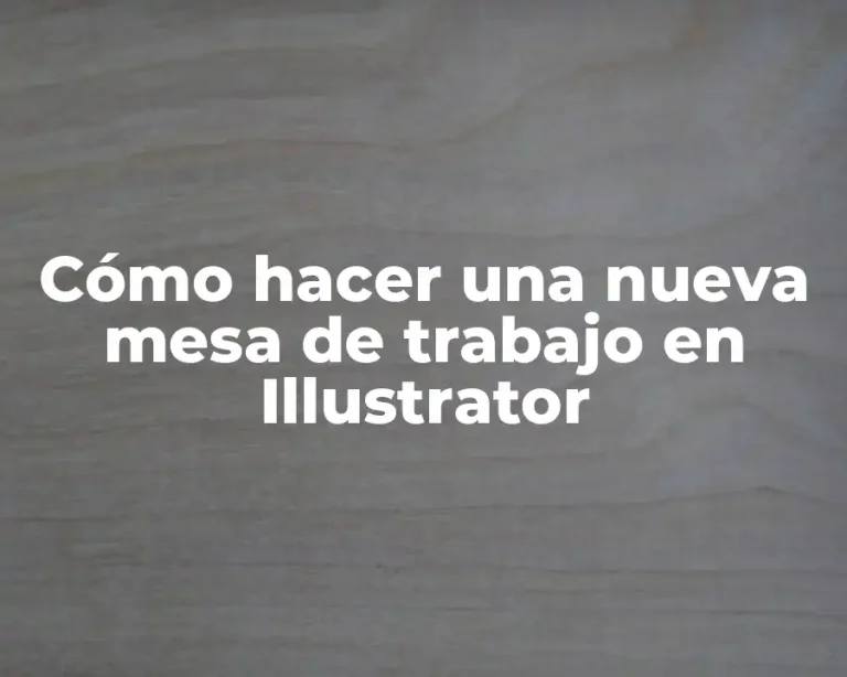 Cómo hacer una nueva mesa de trabajo en Illustrator
