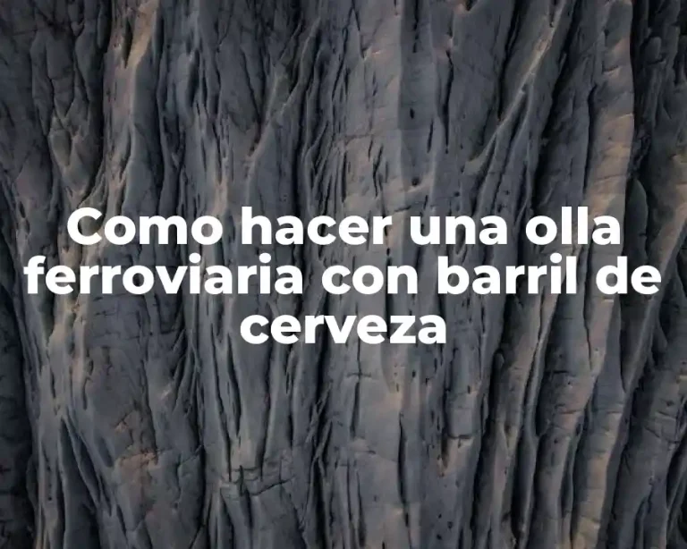 Como hacer una olla ferroviaria con barril de cerveza