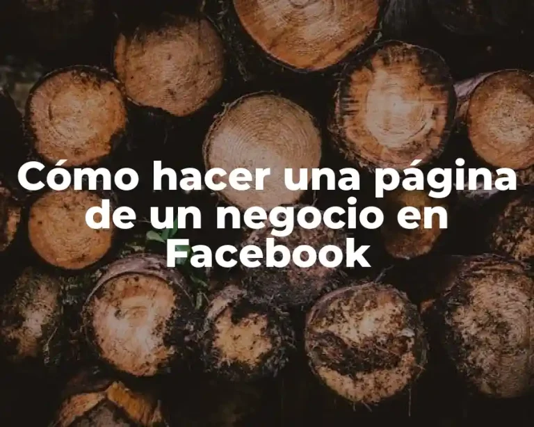 Cómo hacer una página de un negocio en Facebook