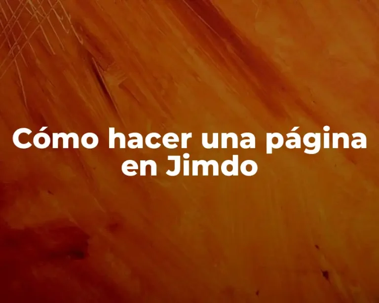 Cómo hacer una página en Jimdo
