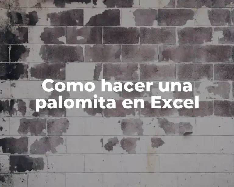 Como hacer una palomita en Excel