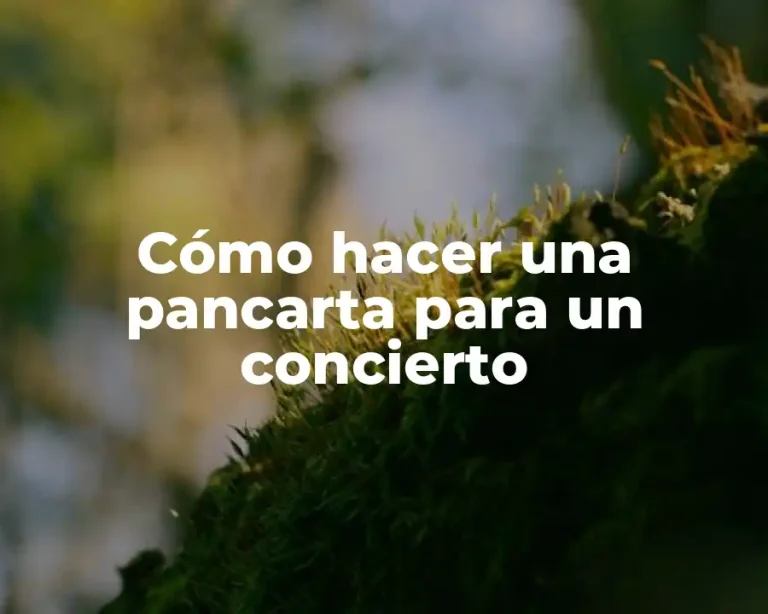Cómo hacer una pancarta para un concierto