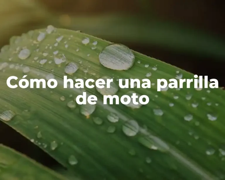Cómo hacer una parrilla de moto