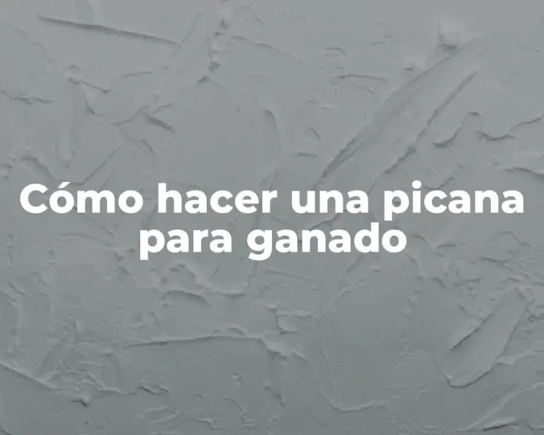 Cómo hacer una picana para ganado