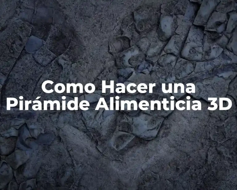 Como Hacer una Pirámide Alimenticia 3D