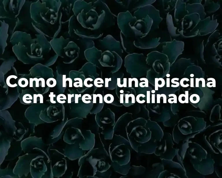 Como hacer una piscina en terreno inclinado