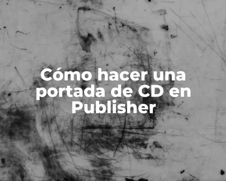 Cómo hacer una portada de CD en Publisher