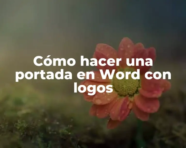 Cómo hacer una portada en Word con logos