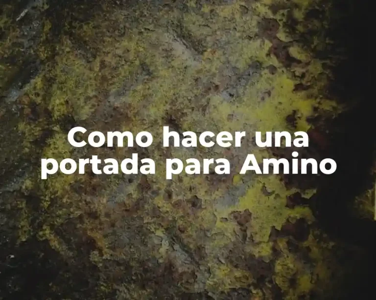 Como hacer una portada para Amino