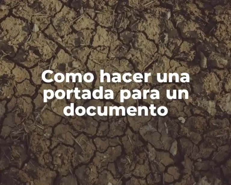 Como hacer una portada para un documento