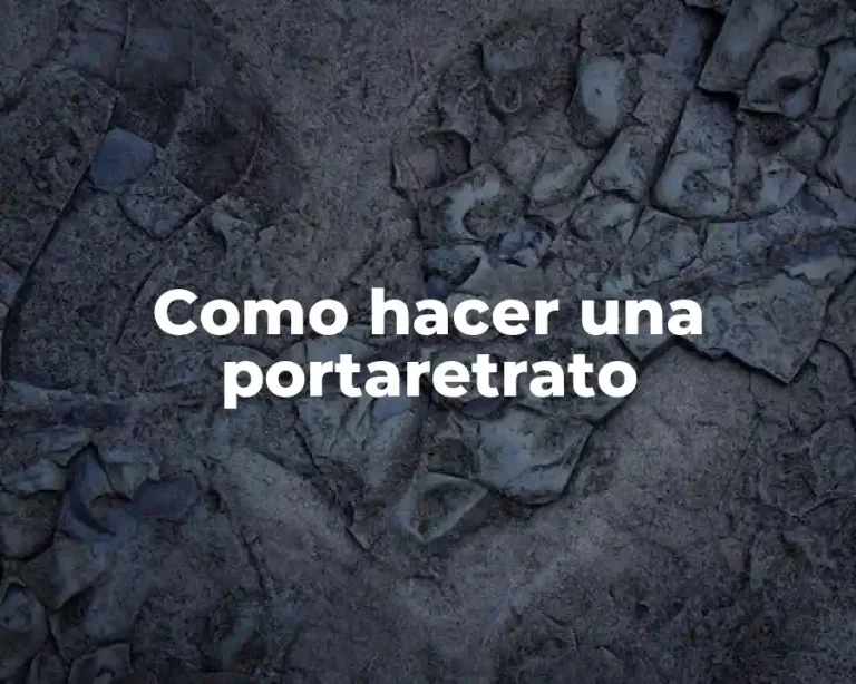 Como hacer una portaretrato