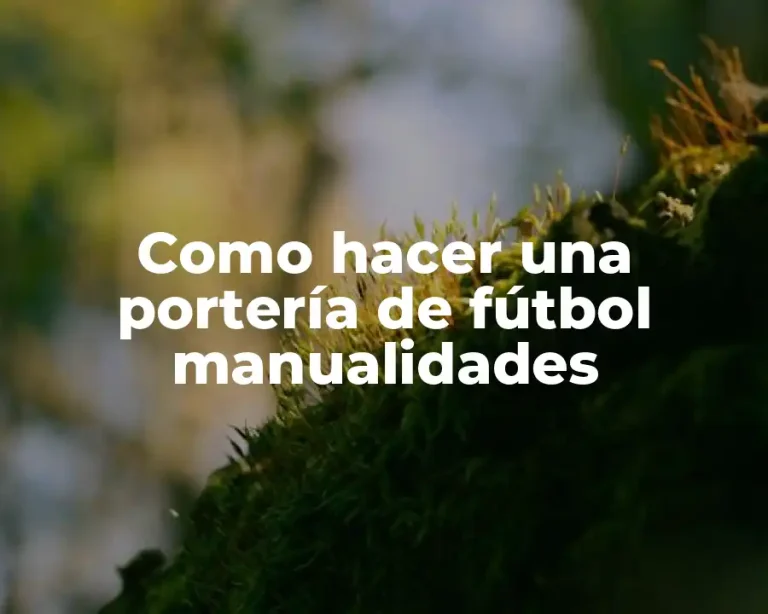 Como hacer una portería de fútbol manualidades