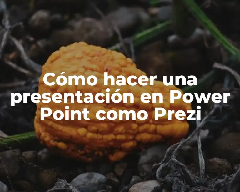 Cómo hacer una presentación en Power Point como Prezi