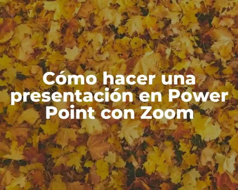 Cómo hacer una presentación en Power Point con Zoom