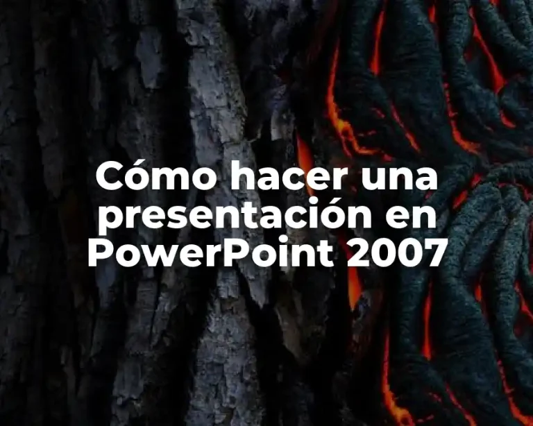 Cómo hacer una presentación en PowerPoint 2007